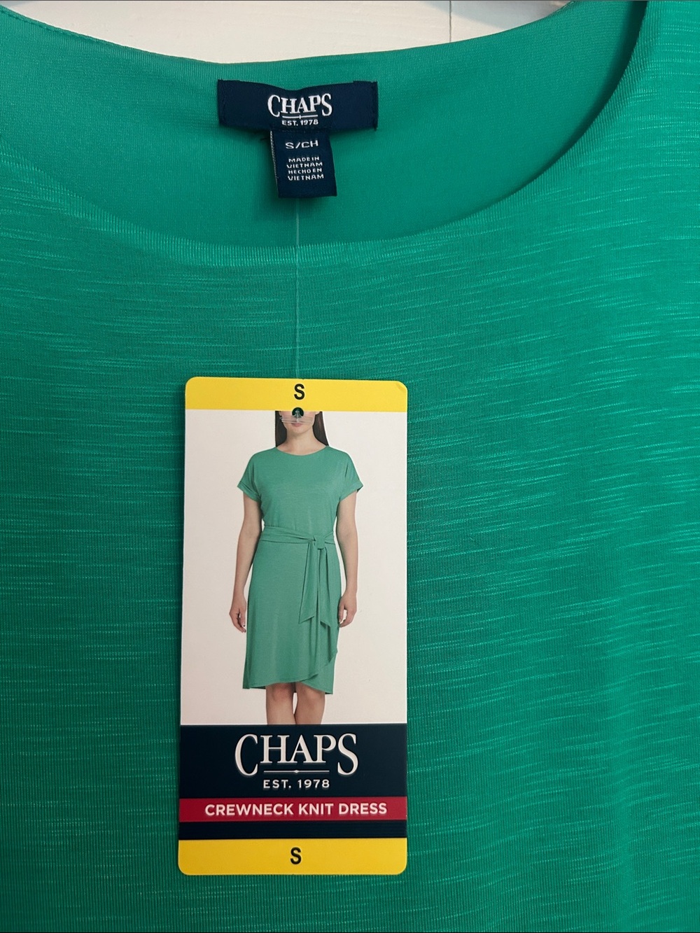 Chaps crewneck knit dress S NWT